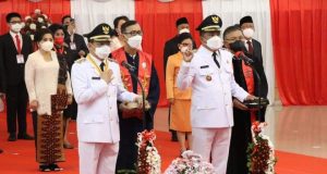 Gubernur Sulawesi Utara Resmi Lantik Wali Kota dan Wakil Wali Kota Manado Periode 2021-2024