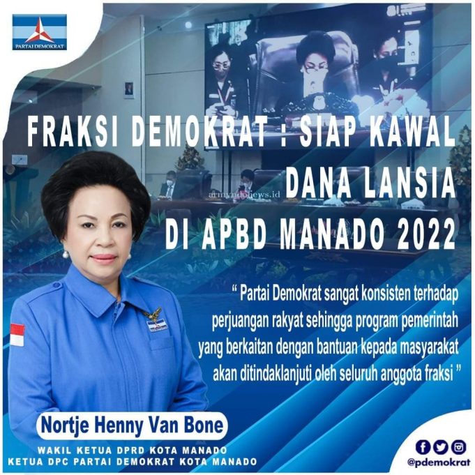 Fraksi Demokrat DPRD Manado Siap Kawal Dana Lansia di APBD 2022