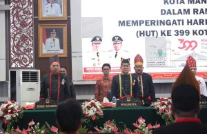 Wali Kota dan Wakil Wali Kota Manado Hadiri Rapat Paripurna Istimewa HUT ke-399 Kota Manado