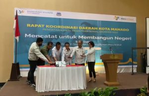Buka Rakorda Pendataan Awal Regsosek, Wakil Wali Kota Manado Resmikan Portal Satu Data