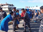 Tiba di Tanah Porodisa, Danlanal Melonguane Baru Disambut Secara Adat