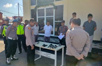 Kapolres Minahasa Periksa Kelengkapan Senpi Anggota, Tiga Unit Ditarik