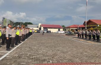 Polres Minahasa Gelar Apel Persiapan Pengamanan Malam Takbiran dan Idulfitri 1444 H