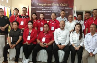 Targetkan 22 Kursi, DPC PDI Perjuangan Daftarkan 35 Bacaleg Ke KPU Minahasa