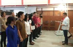 Richard Sualang Lantik Panitia Pra PON ke-21 Arung Jeram di Sulut