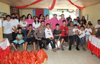 Anjangsana di Panti Asuhan Kasih Sayang, Kapolres Minahasa Serahkan Bantuan