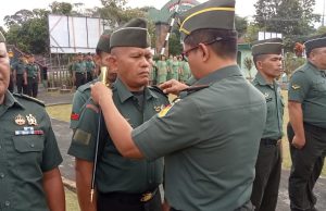 56 Personel Kodim 1302/Minahasa Naik Pangkat