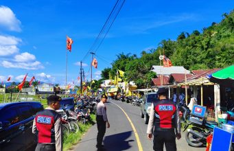 Satgas Preventif OMB 2024 Lakukan Pengamanan Ketat Kampanye Partai Golkar Di Desa Kaweng