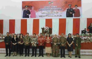Pj Bupati Jemmy Kumendong Hadiri Kenal Pamit Kapolres Minahasa