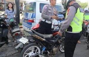 Satlantas Polres Minahasa Razia Knalpot Brong Kendaraan Bermotor