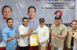 Yopi Saraung Mendaftarkan Diri Bacalon Bupati Kepulauan Talaud di DPD Partai Gerindra Sulut