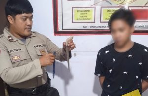 Polsek Remboken Amankan Seorang Lelaki Bawa Sajam di Pesta Pernikahan