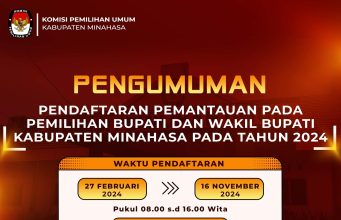KPU Minahasa Siap Terima Pendaftaran Pasangan Calon Bupati dan Wakil Bupati Minahasa