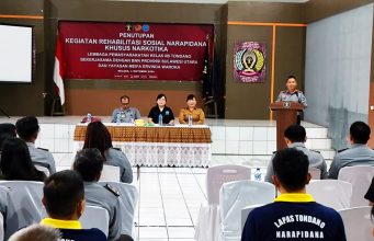 Kegiatan Rehabilitasi Sosial Bagi WBP Khusus Narkotika Lapas Kelas IIB Tondano Resmi Ditutup