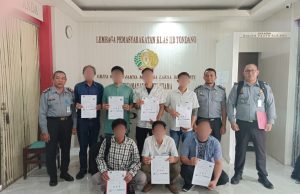 Delapan Narapidana Lapas Tondano Bebas Bersyarat