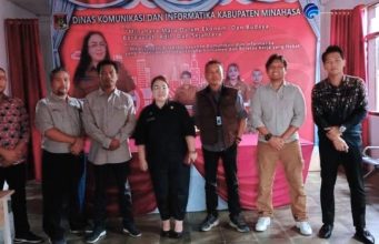 Kepala Dinas Kominfo Minahasa Terima Kunjungan Tim Balmon Sulut