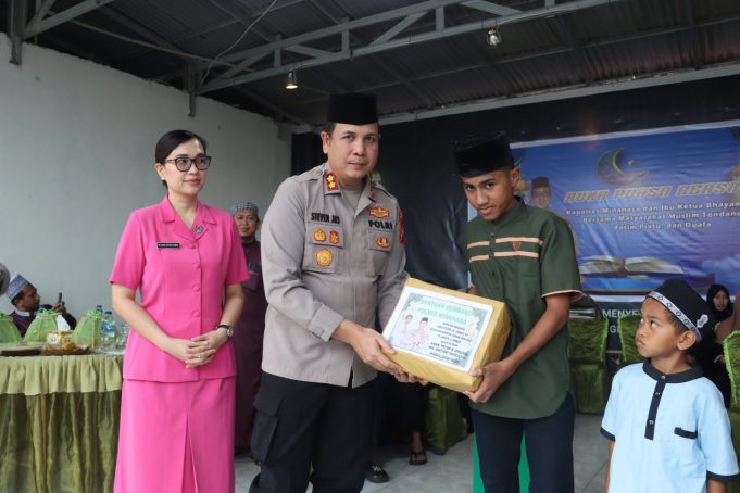 Polres Minahasa Berbagi Berkah Ramadan Bersama Anak-anak Rumah Tahfidz Raudhatul Quran Tondano