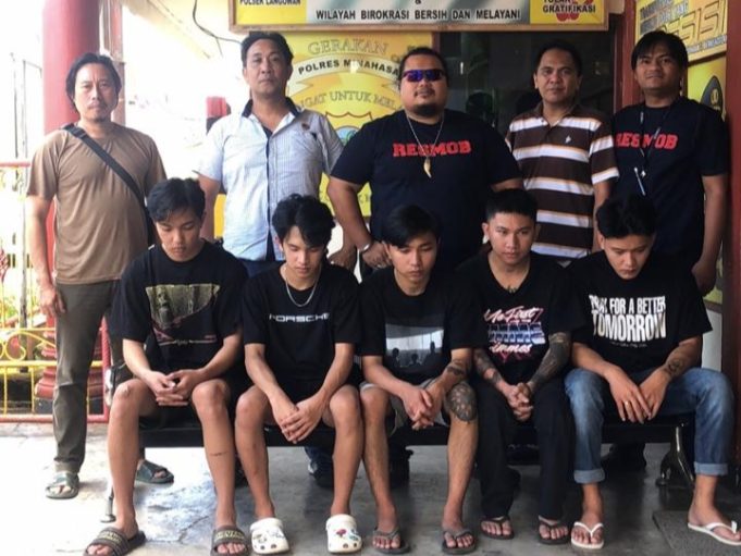 Lima Pelaku Penganiayaan Bersama Diamankan Tim Resmob di Langowan Timur