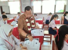 Buka Soal USAJ di SMP Negeri 4 Tondano, Ini Pesan Bupati Minahasa Kepada Para Siswa