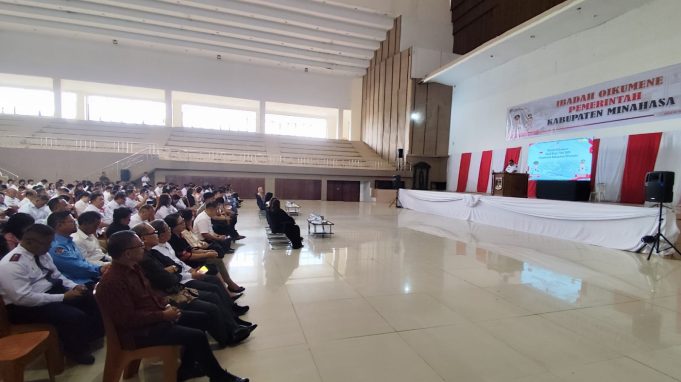 Perkuat Fondasi Spiritual Birokrasi, Pemkab Minahasa Gelar Ibadah Oikumene