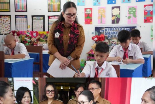 Wabup Vanda Sarundajang Buka Naskah USAJ di SD Negeri 4 Tondano, Pantau Langsung MBG untuk Siswa