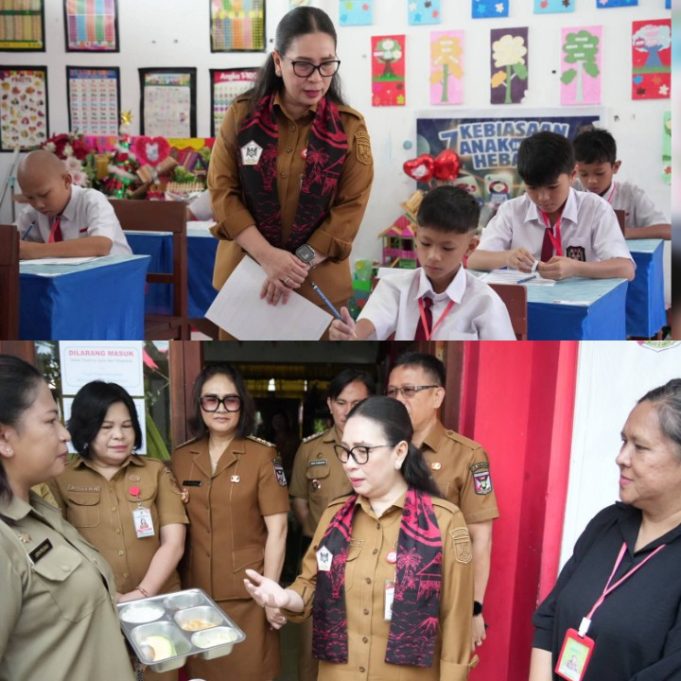 Wabup Vanda Sarundajang Buka Naskah USAJ di SD Negeri 4 Tondano, Pantau Langsung MBG untuk Siswa