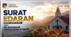 Pemkab Minahasa Keluarkan Surat Edaran, Pengucapan Syukur 26 Juli 2026 Digelar Tanpa Pesta Pora dan Minuman Beralkohol