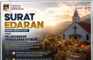 Pemkab Minahasa Keluarkan Surat Edaran, Pengucapan Syukur 26 Juli 2026 Digelar Tanpa Pesta Pora dan Minuman Beralkohol
