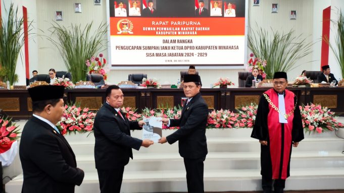Franky Wolayan Resmi Dilantik Jadi Ketua DPRD Minahasa Sisa Masa Jabatan 2024–2029