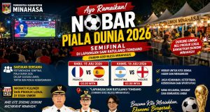 Ayo Ramaikan! Pemkab Minahasa Gelar Nobar Semifinal Piala Dunia di Lapangan Sam Ratulangi Tondano
