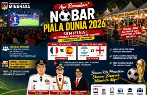 Ayo Ramaikan! Pemkab Minahasa Gelar Nobar Semifinal Piala Dunia di Lapangan Sam Ratulangi Tondano