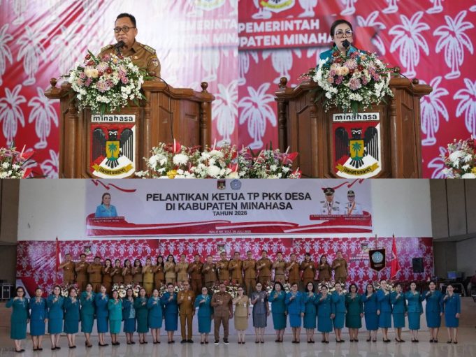 Martina Dondokambey-Lengkong Kukuhkan Pengurus TP-PKK Desa se-Minahasa