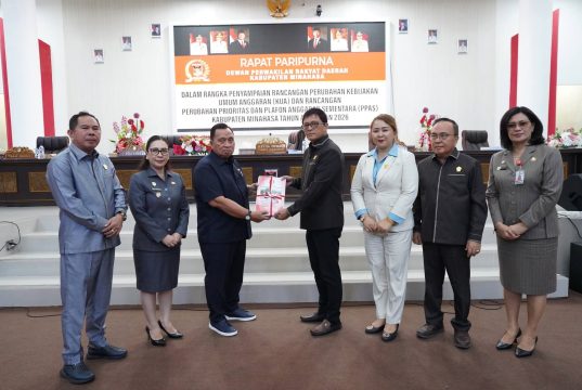 DPRD Minahasa Terima Rancangan Perubahan KUA-PPAS 2026, Bahas Penyesuaian Pendapatan dan Belanja
