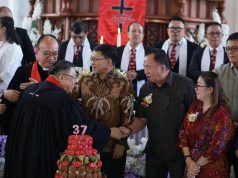 Bupati Robby Hadiri Ibadah Syukur HUT ke-37 GMIM Riedel Wawalintouan dan Pelantikan Pimpinan Jemaat Baru