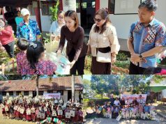 Lewat Tsunagu Japan Indonesia, Liony Mongi Bagikan 1.700 Paket ATK ke Pelajar Minahasa