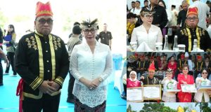 Bupati dan Wabup Hadiri HUT ke-62 Sulut, TP-PKK Minahasa Raih Juara II Lomba Cipta Menu B2SA