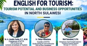IATTA Sulut dan Jurusan Bahasa Inggris FBS Unima Gelar Webinar English For Tourism